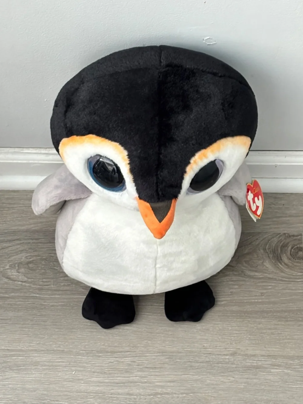 NWT TY Classic Beanie Boo Baby Pongo Penguin Velvety LARGE Plush 16